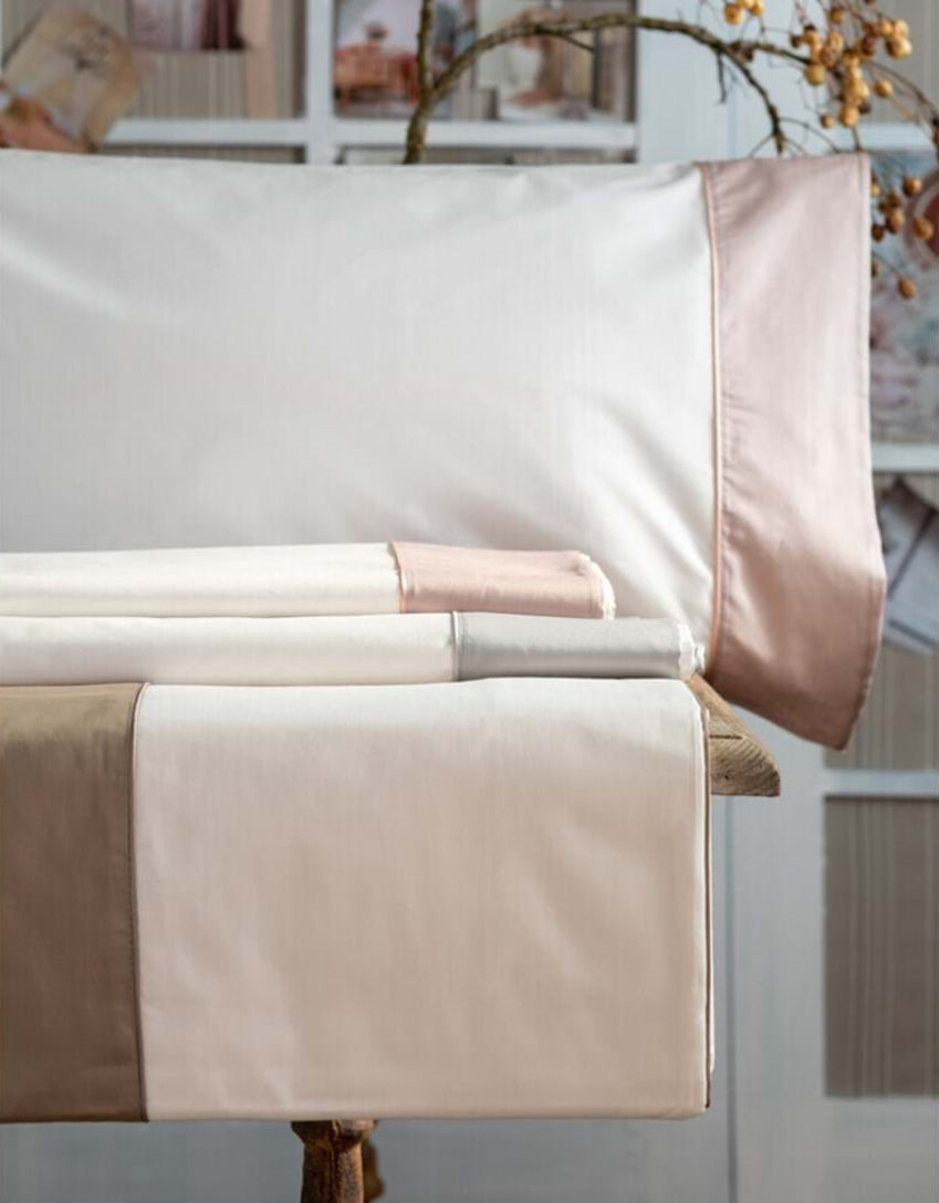 Set Copleto Letto Lenzuola in Rasatello di Cotone 100% ade in Italy