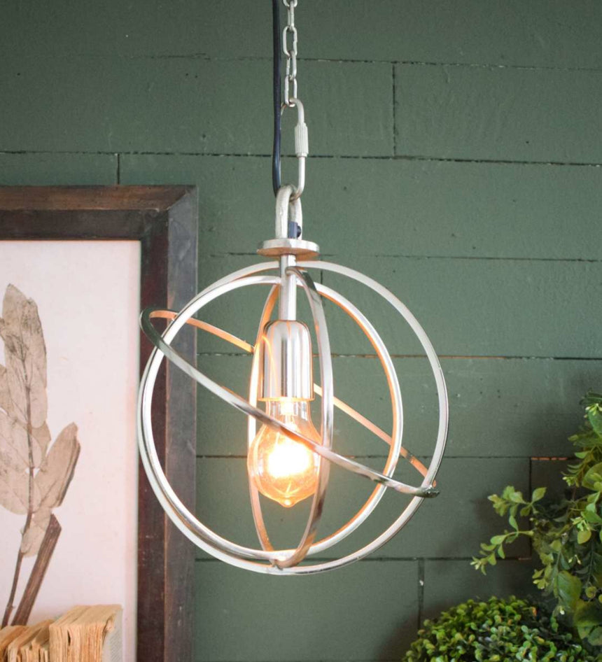 Lampadario acciaio